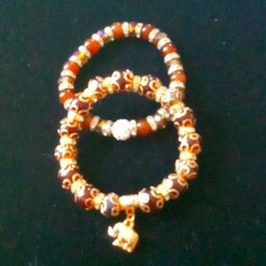 💛🧡🧡Gorgeous brown Crystal Good Luck bracelet 5/$25